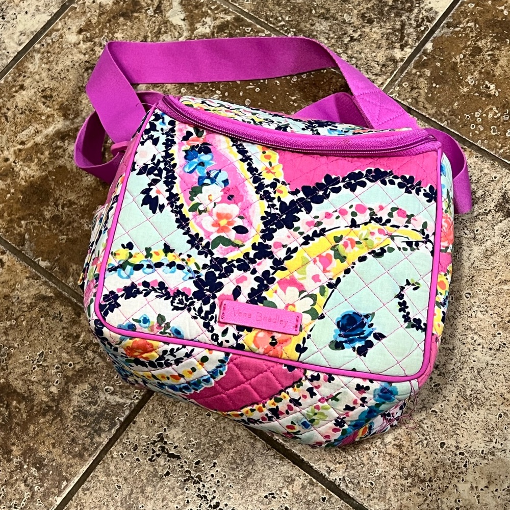 Vera Bradley Pink Baby Bag with Artistic Tie-Dye Design
